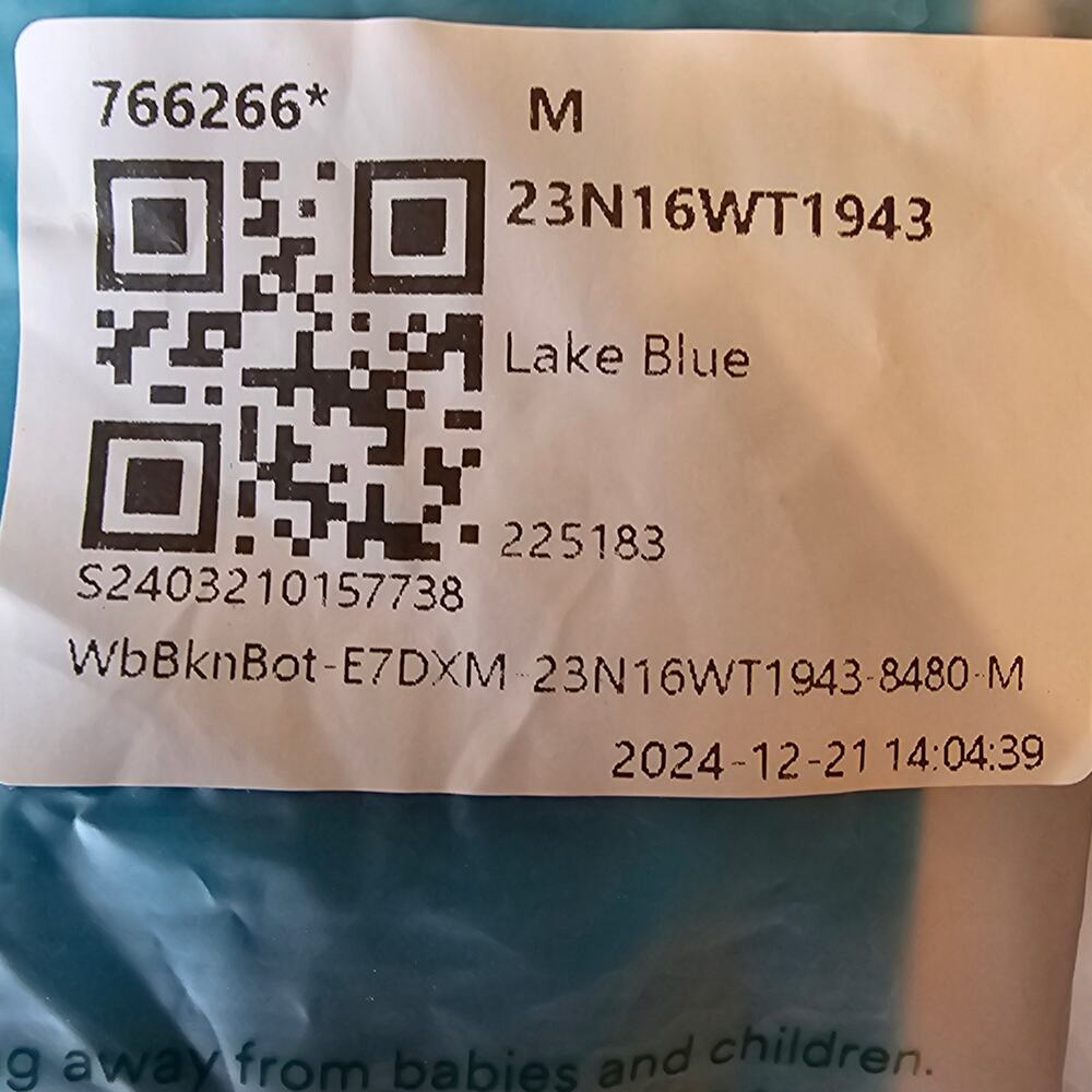Halara Womans size M Cheeky Tie Side Bikini Swim Bottom Lined Lake Blue NEW - Picture 7 of 8
